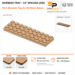 25×25mm Skirmish Tray - 1/2