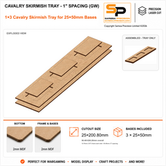 25×50mm Cavalry Skirmish Tray - 1