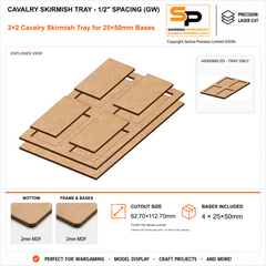 25×50mm Cavalry Skirmish Tray - 1/2