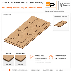 25×50mm Cavalry Skirmish Tray - 1