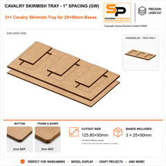 25×50mm Cavalry Skirmish Tray - 1