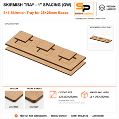 25×25mm Skirmish Tray - 1