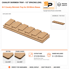 25×50mm Cavalry Skirmish Tray - 1/2