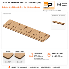 25×50mm Cavalry Skirmish Tray - 1