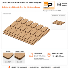 25×50mm Cavalry Skirmish Tray - 1/2