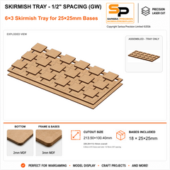 25×25mm Skirmish Tray - 1/2