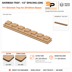 25×25mm Skirmish Tray - 1/2
