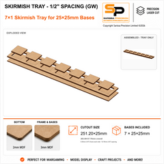 25×25mm Skirmish Tray - 1/2