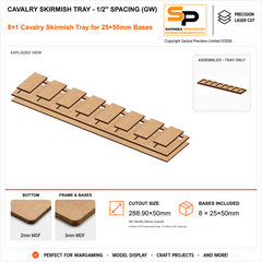 25×50mm Cavalry Skirmish Tray - 1/2
