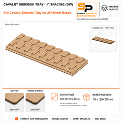 25×50mm Cavalry Skirmish Tray - 1