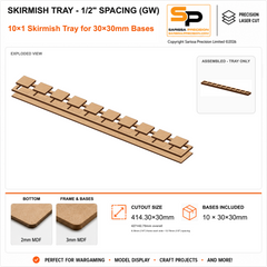 30×30mm Skirmish Tray - 1/2