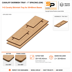 30×60mm Cavalry Skirmish Tray - 1