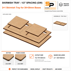 30×30mm Skirmish Tray - 1/2