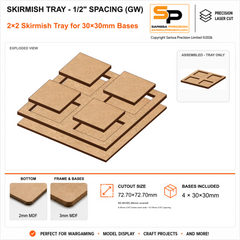 30×30mm Skirmish Tray - 1/2