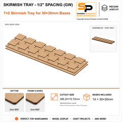 30×30mm Skirmish Tray - 1/2