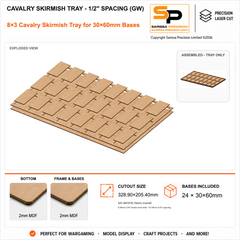 30×60mm Cavalry Skirmish Tray - 1/2