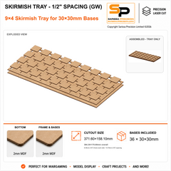 30×30mm Skirmish Tray - 1/2