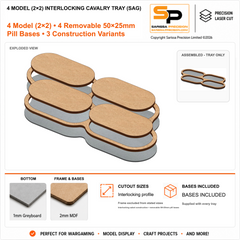 4 Model (2×2) Interlocking Cavalry Tray (SAG) gallery image 1