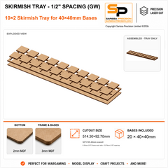 40×40mm Skirmish Tray - 1/2