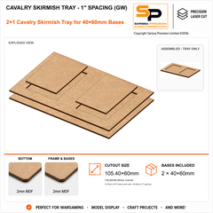 40×60mm Cavalry Skirmish Tray - 1
