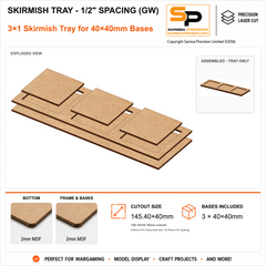 40×40mm Skirmish Tray - 1/2