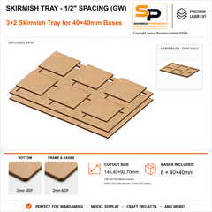 40×40mm Skirmish Tray - 1/2