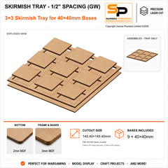 40×40mm Skirmish Tray - 1/2