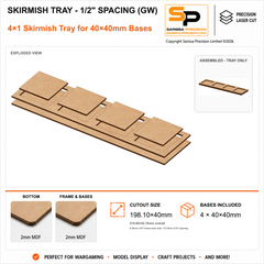 40×40mm Skirmish Tray - 1/2
