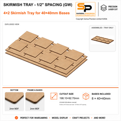 40×40mm Skirmish Tray - 1/2
