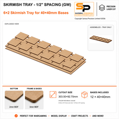 40×40mm Skirmish Tray - 1/2
