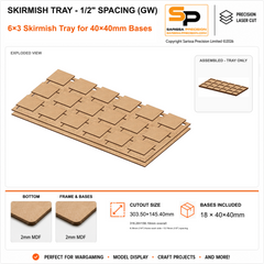 40×40mm Skirmish Tray - 1/2