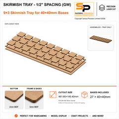 40×40mm Skirmish Tray - 1/2