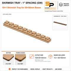 50×50mm Skirmish Tray - 1