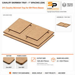 50×75mm Cavalry Skirmish Tray - 1
