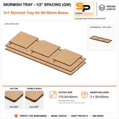50×50mm Skirmish Tray - 1/2