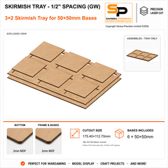 50×50mm Skirmish Tray - 1/2