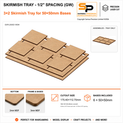 50×50mm Skirmish Tray - 1/2