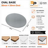 50 x 35mm Oval Base Pack