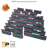 Walls - Low Brick Damaged (x16) - Full Colour