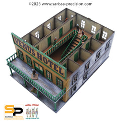 Old West Hotel with Interior