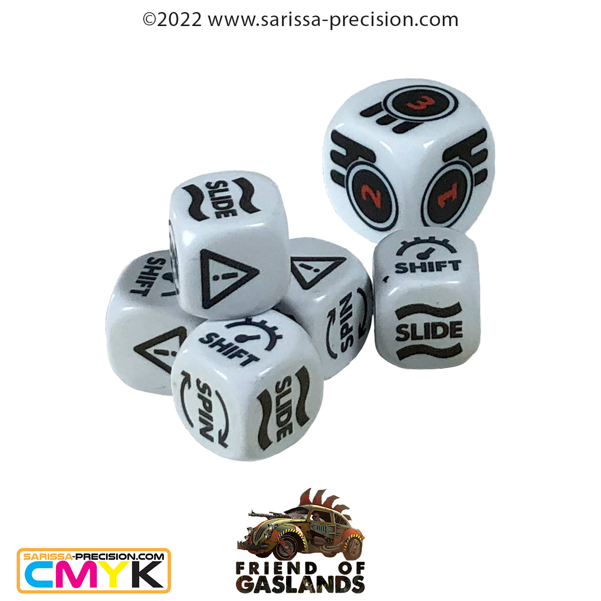 Gaslands Refuelled Skid & Gear Phase Dice