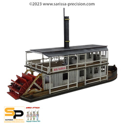 Colonial Paddle Steamer with wood planking