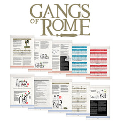 Internal pages of the full colour 198 page Ganges Of Rome rulebook
