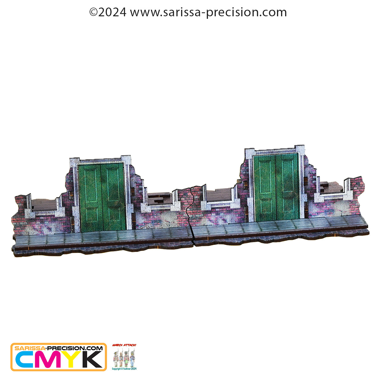 Destroyed City Ground Floors - Straights x2 - Full Colour