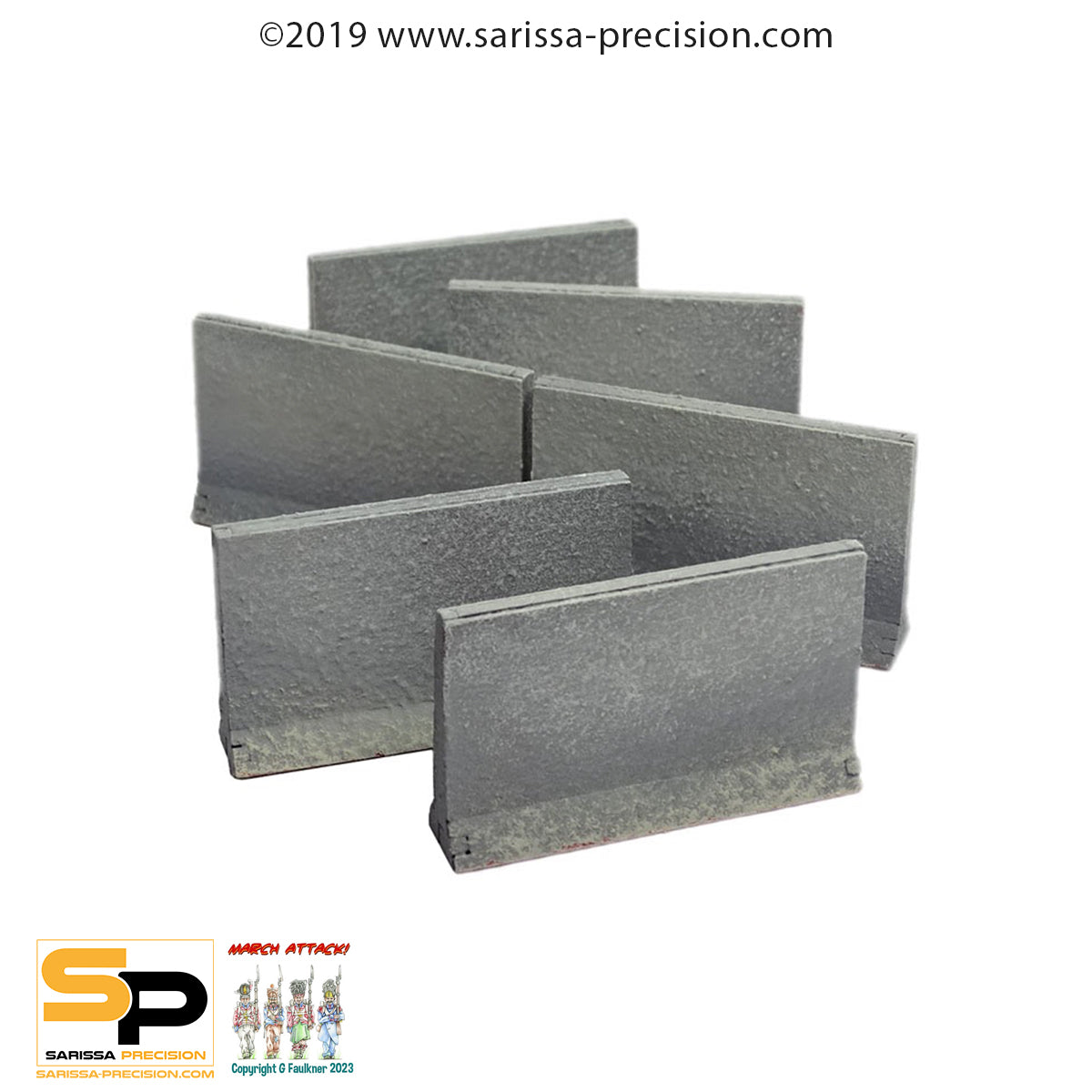 Concrete Traffic Barrier Set High