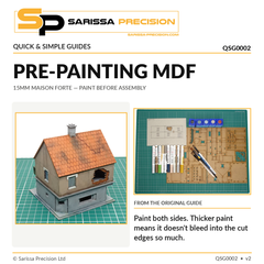 Pre-painting MDF guide - original Maison Forte model and painting materials