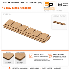 40×60mm Cavalry Skirmish Tray - 1/2