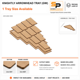Knightly 10 Arrowhead Tray for 30×60mm Bases (GW)