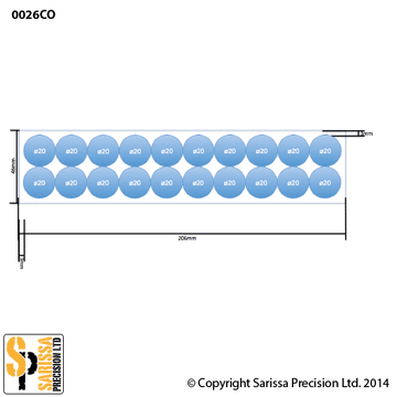 Custom 20mm Round Conversion Tray 3mm wide Trim 10x2