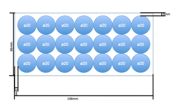 Custom 20mm Round Conversion Tray 3mm wide Trim 7x3